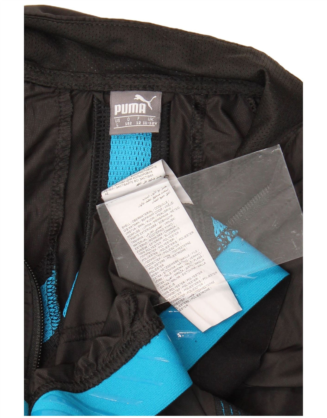 PUMA Chaqueta de chándal para niño 11-12 años Negro Poliéster