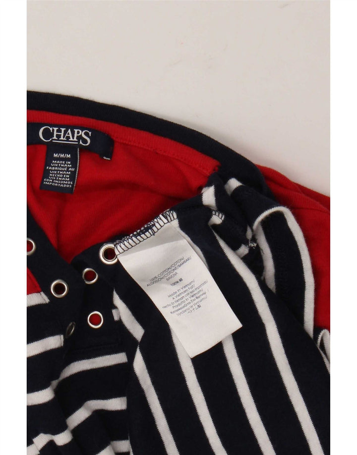 Chaps Camiseta para mujer Top UK 12 Medium Azul marino Rayas Algodón