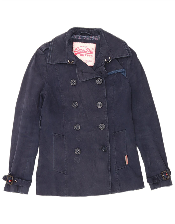 Superdry Chaquetón para mujer UK 6 XS Algodón azul marino