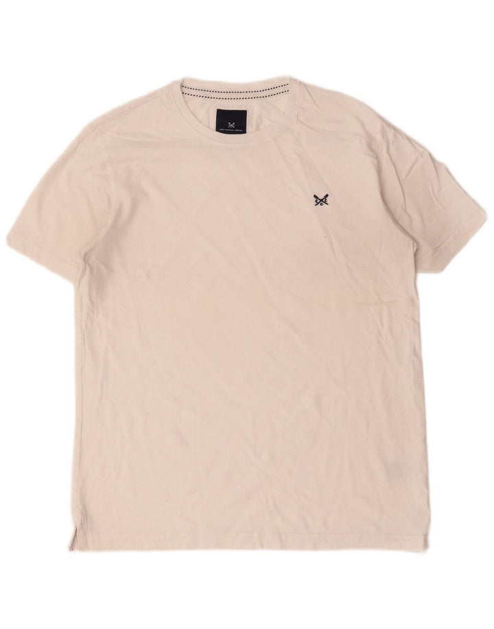 Crew Clothing Camiseta para hombre Top Medium White Cotton