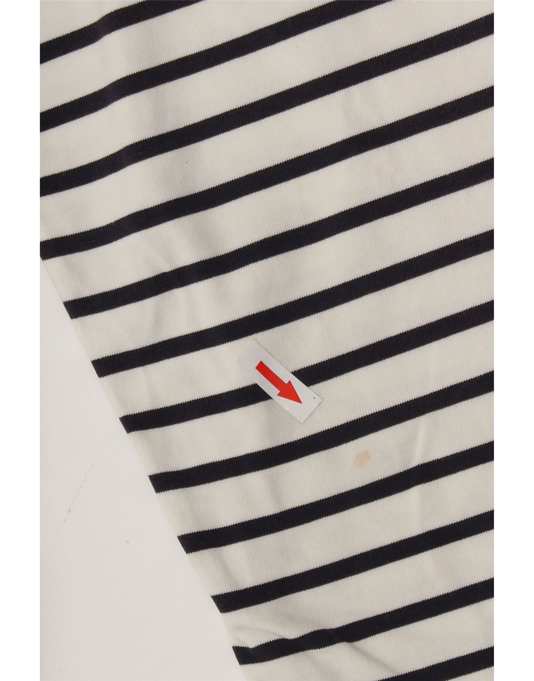 Joules - Sudadera con cuello y botones para mujer, talla 40, talla grande, color blanco a rayas