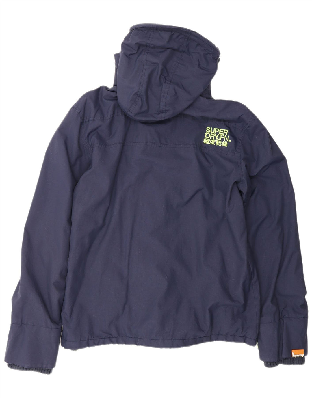 SUPERDRY Chaqueta impermeable con capucha The Windcheater para hombre UK 42 XL Nylon azul marino