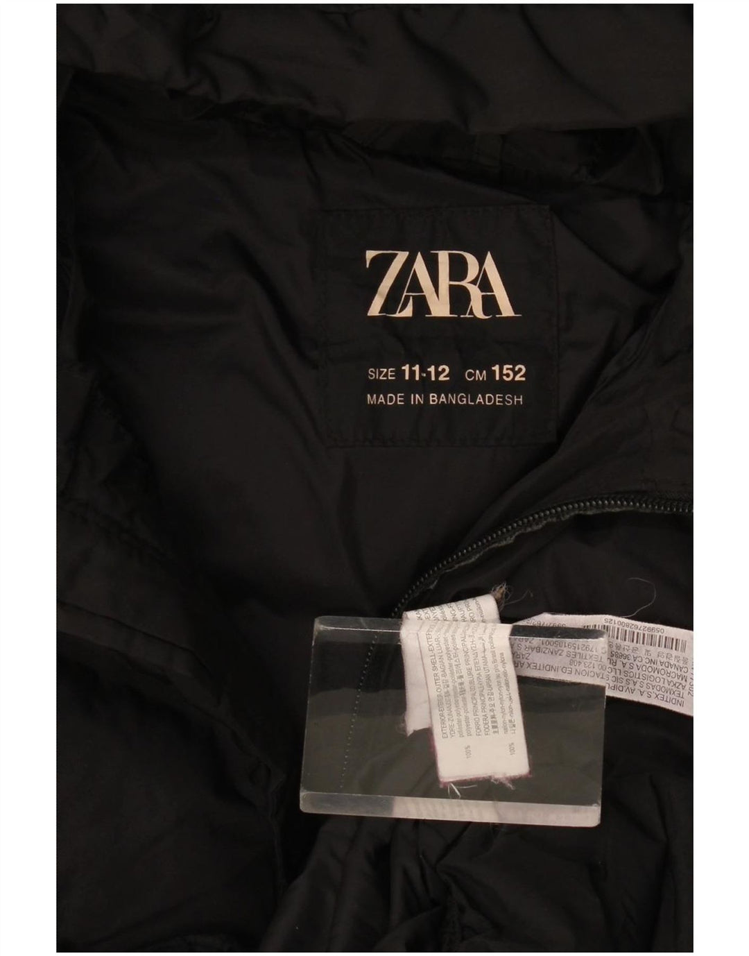 Zara Cazadora Acolchada Niña 11-12 Años Negro Poliéster