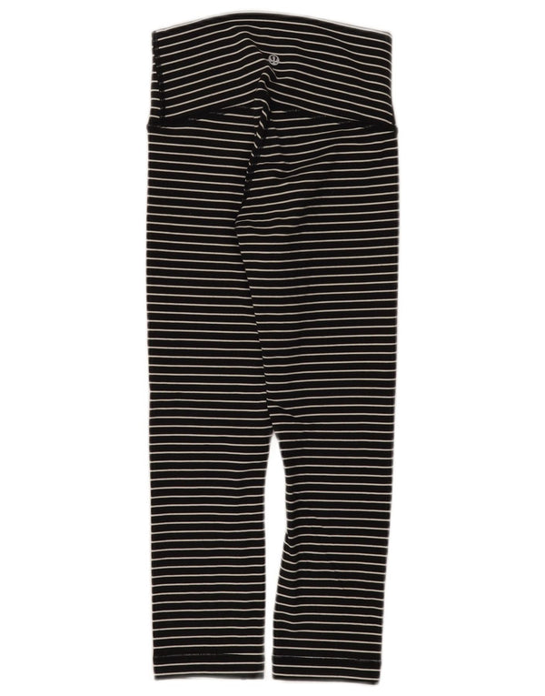 Lululemon Leggings Niña 7-8 Años Nylon Rayas Negro