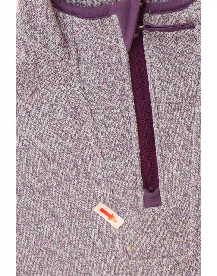 Weird Fish Suéter tipo jersey con cuello y cremallera para mujer UK 44 Poliéster morado grande