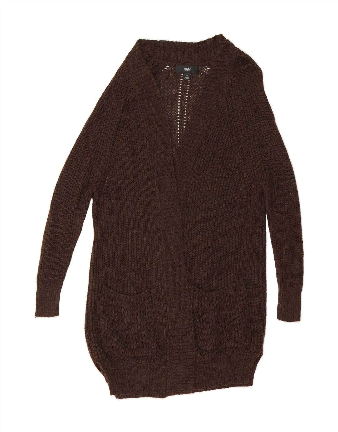 MOSSIMO Womens Oversized Longline Open Cardigan Sweater UK 10 Small Brown Vintage Mossimo and Second-Hand Mossimo from Messina Hembry 
