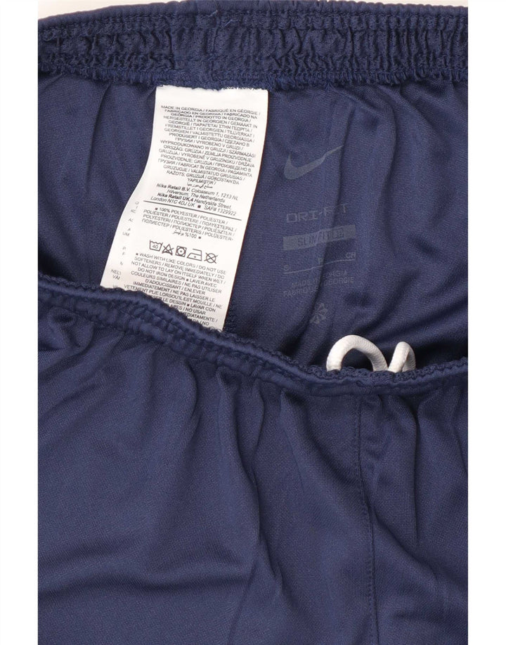Nike Mens Dri Fit Slim Sport Shorts Pequeño Azul Marino Poliéster