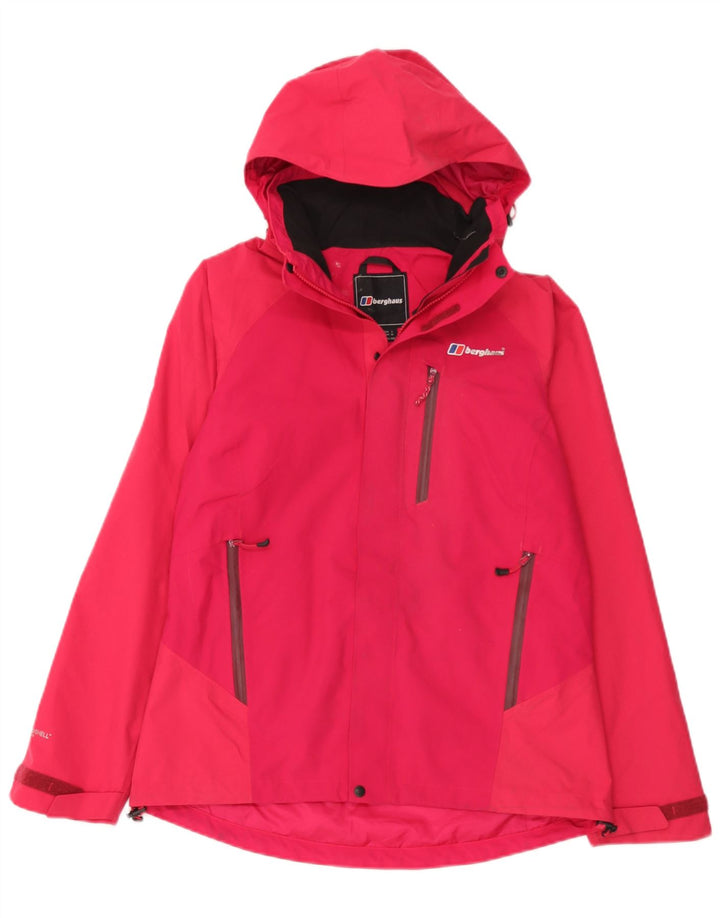 Berghaus Chaqueta impermeable con capucha para mujer UK 40 Small Pink Polyamide