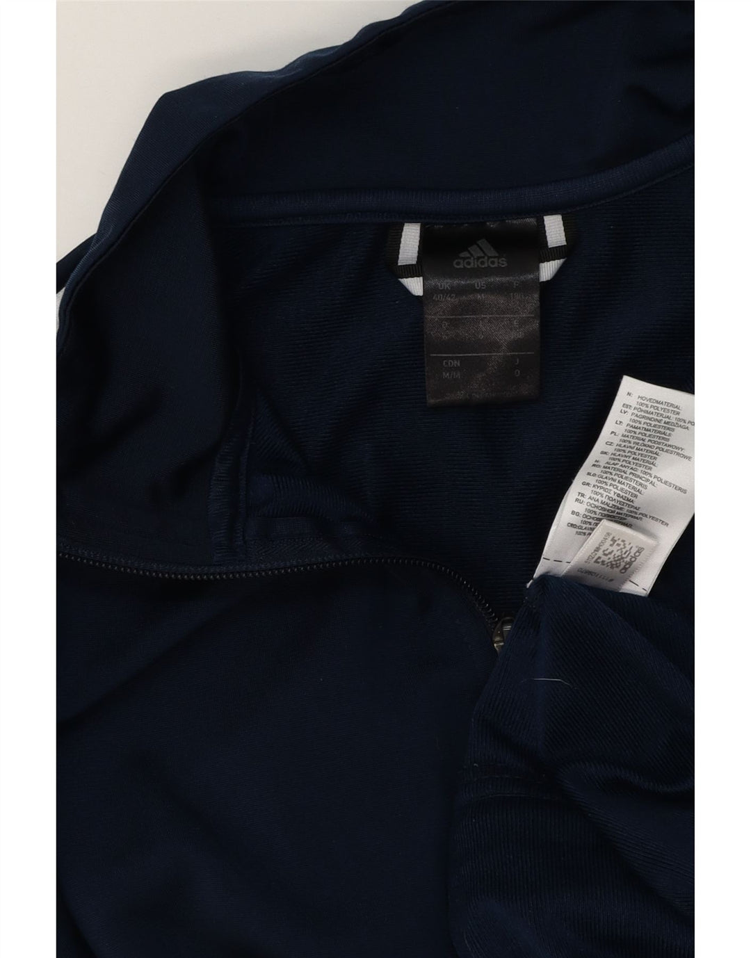 Adidas - Chaqueta de chándal para hombre, talla 40/42, mediana, azul marino, poliéster