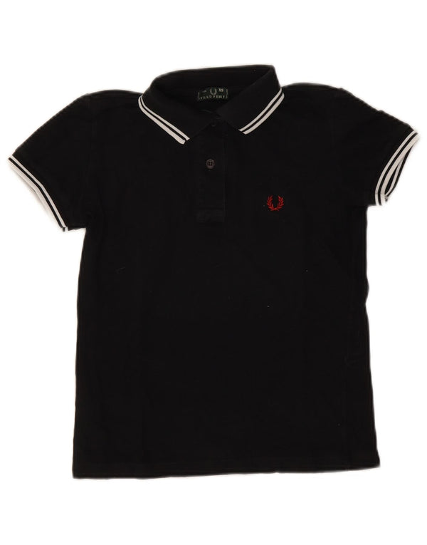 Fred Perry Polo corto para mujer UK 6 XS Algodón negro