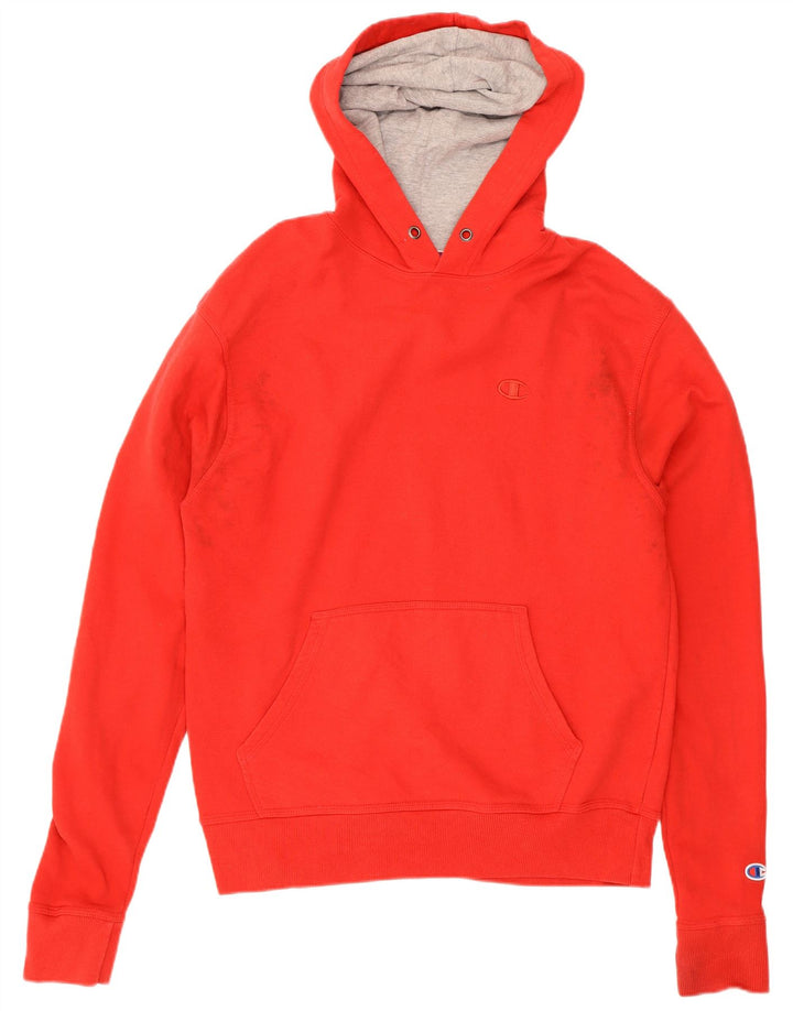 CHAMPION Mens Hoodie Jumper Medium Red Cotton