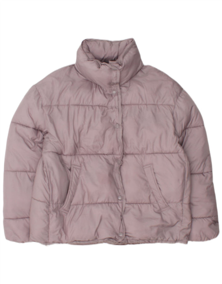Zara Mujer Chaqueta Acolchada UK 44 Poliéster Rosa Mediano