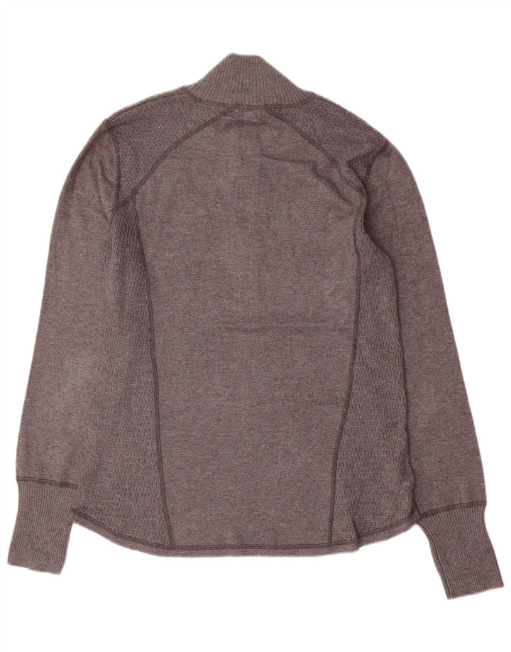 Eddie Bauer Suéter tipo jersey con cuello y cremallera para mujer Reino Unido 40 Grande Gris