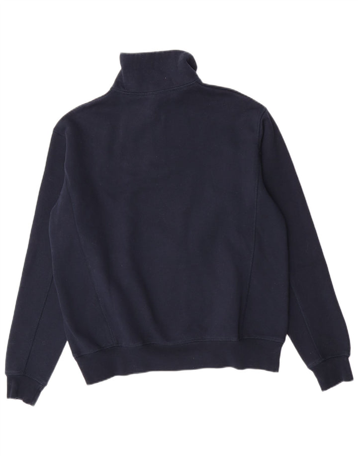 Zara Hombre Zip Neck Sudadera Jumper Small Azul Marino Poliéster