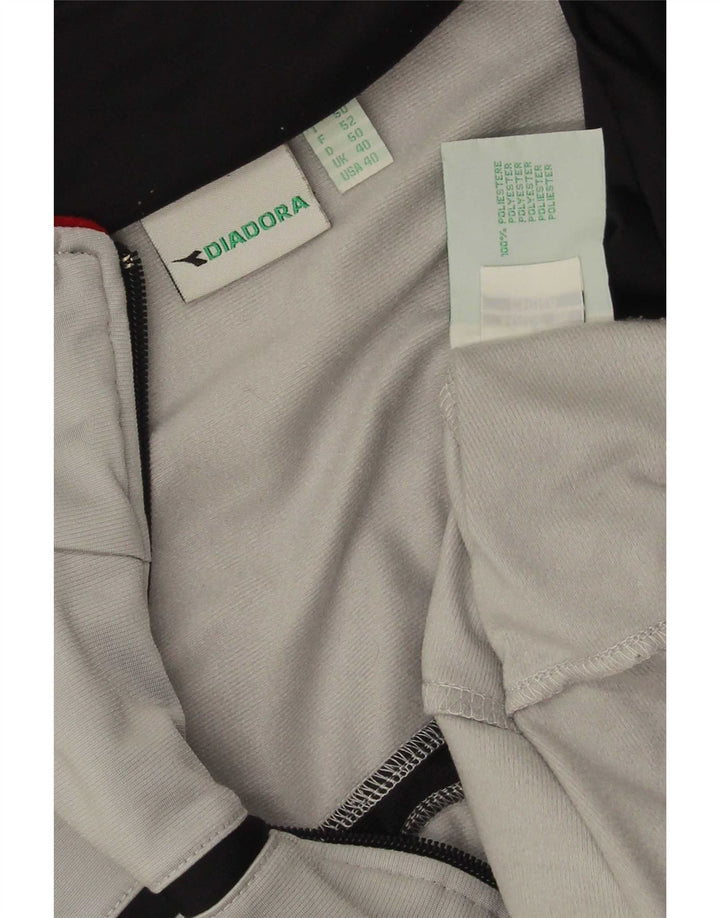 Diadora Chaqueta de chándal para hombre ES 40 Poliéster gris medio