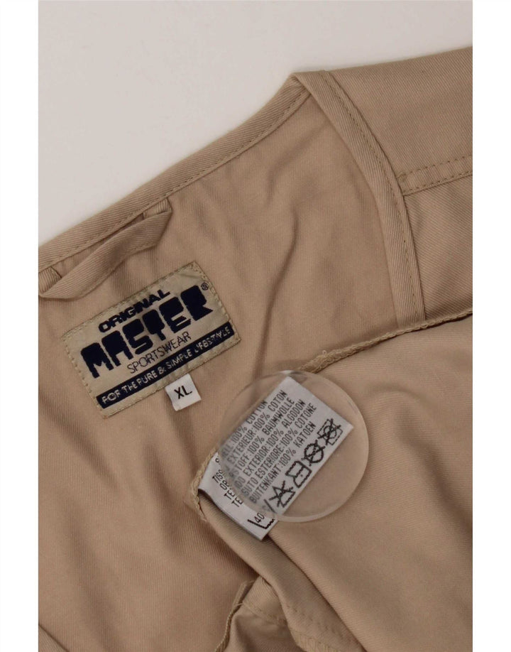 Chaleco utilitario Master para hombre UK 42 XL Algodón beige