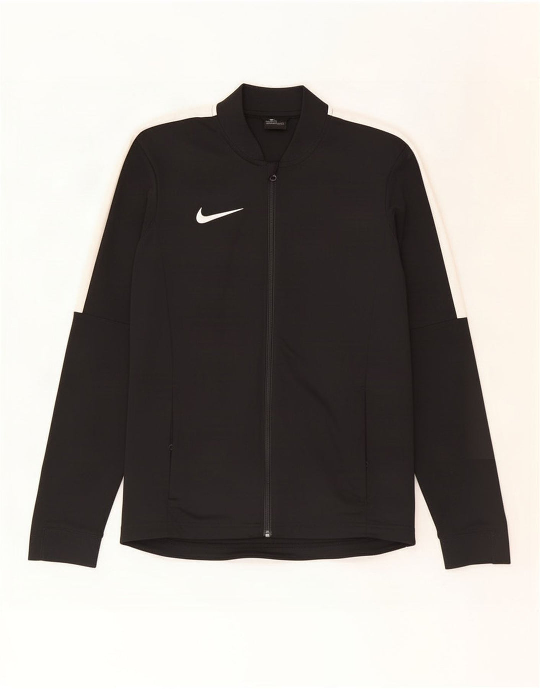 Nike Hombre Dri Fit Chándal Top Chaqueta Pequeña Negro Colorblock Poliéster