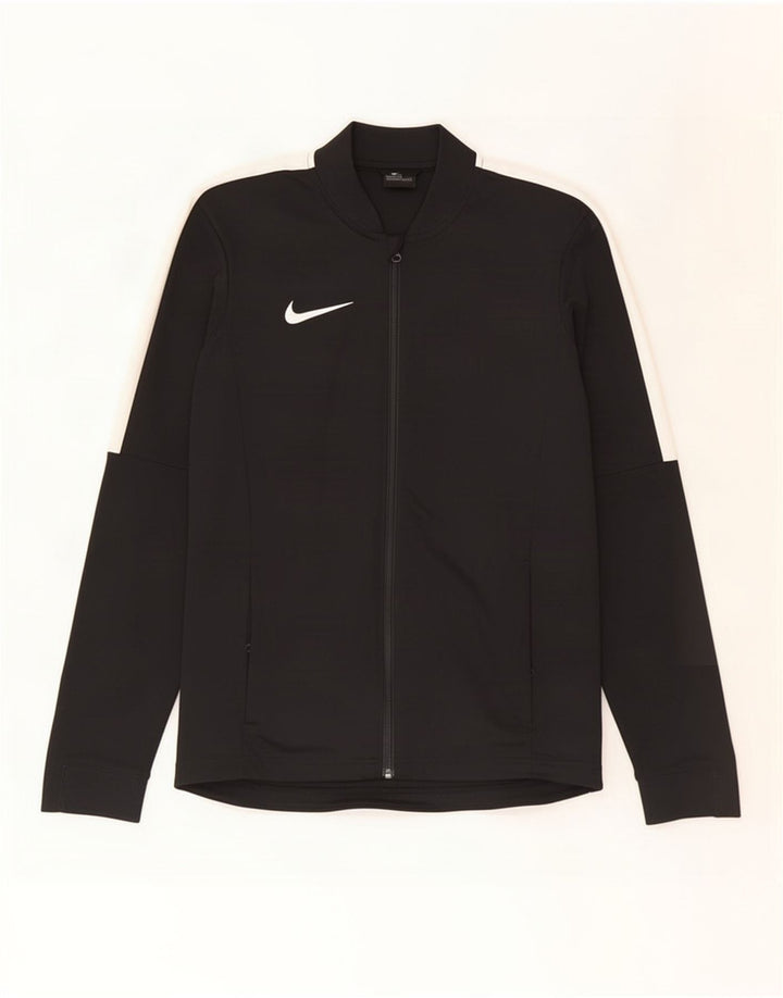 Nike Hombre Dri Fit Chándal Top Chaqueta Pequeña Negro Colorblock Poliéster
