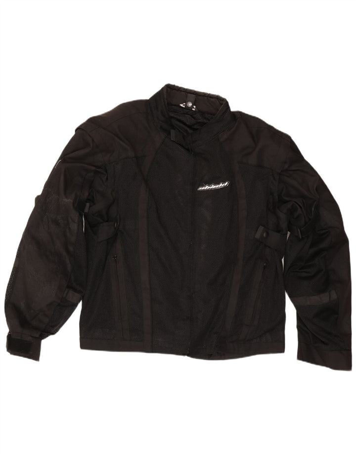 Vintage Hombres Racer Chaqueta Reino Unido 48 4XL Negro