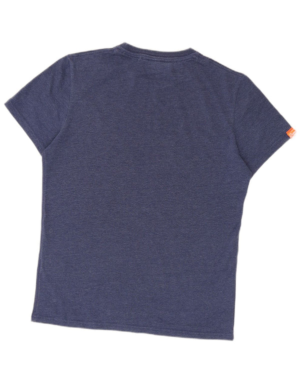 Superdry Camiseta con gráfico gráfico para hombre, talla grande, algodón azul