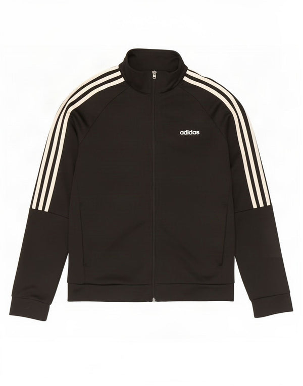 Adidas Mujer Chándal Top Chaqueta UK 12/14 Mediano Negro Poliéster