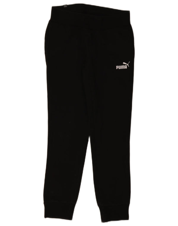 PUMA Pantalones de chándal para mujer Joggers UK 8 Small Black Cotton