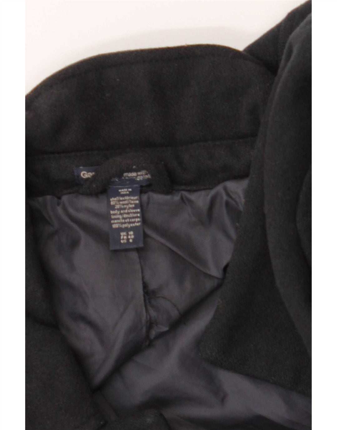 Abrigo Gap para mujer UK 10 Small Lana azul marino