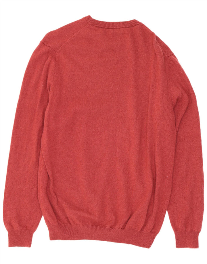 Massimo Dutti Jersey Cuello Redondo Hombre XL Lana Roja