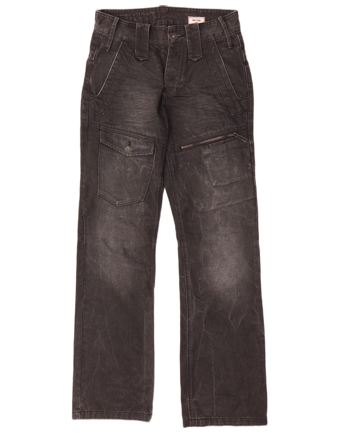 Jack & Jones Vaqueros rectos cargo para hombre W28 L32 Algodón gris