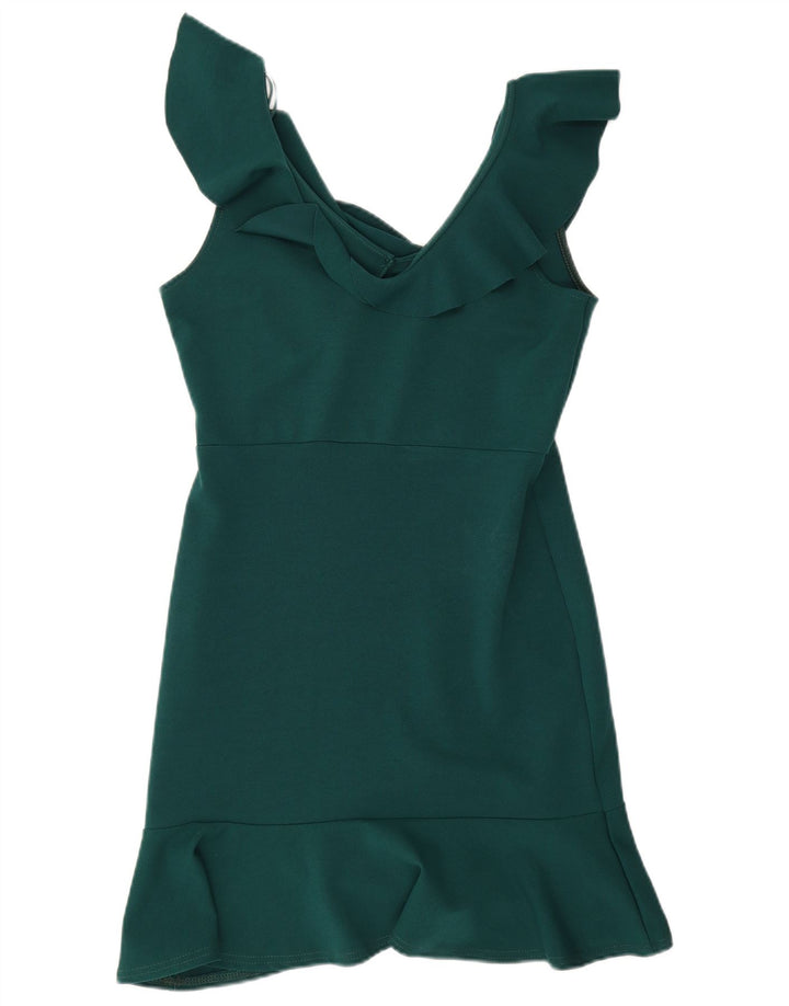 Quiz Vestido tubo sin mangas para mujer UK 42 Poliéster verde medio