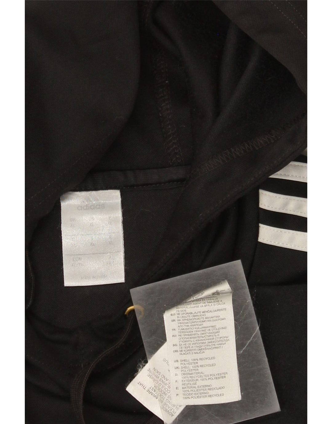 Adidas Hombre Sudadera con capucha Jumper XL Negro Colorblock Poliéster