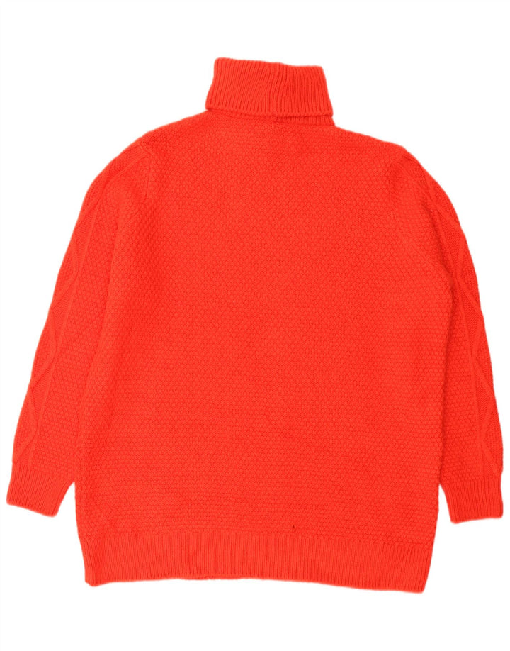 Marks & Spencer Jersey extragrande con cuello vuelto para mujer, talla 40, color rojo