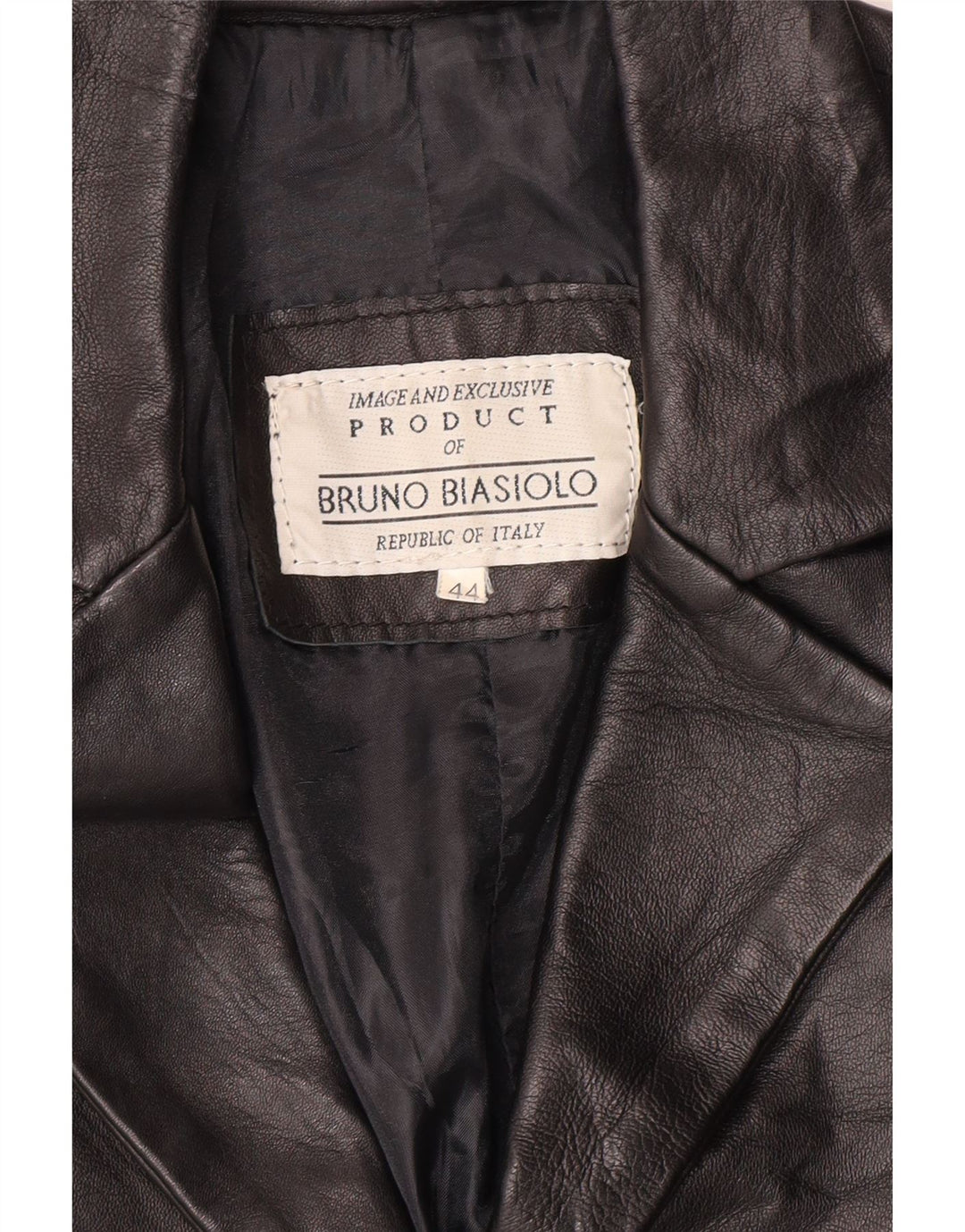 Chaqueta de cuero vintage para mujer IT 44 Mediana Negra Clásica