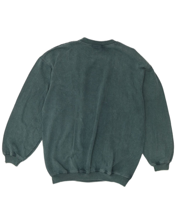 Vintage Hombres Sudadera Jumper XL Algodón Azul