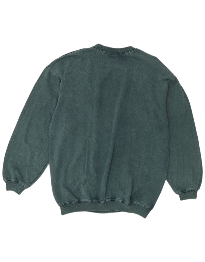 Vintage Hombres Sudadera Jumper XL Algodón Azul