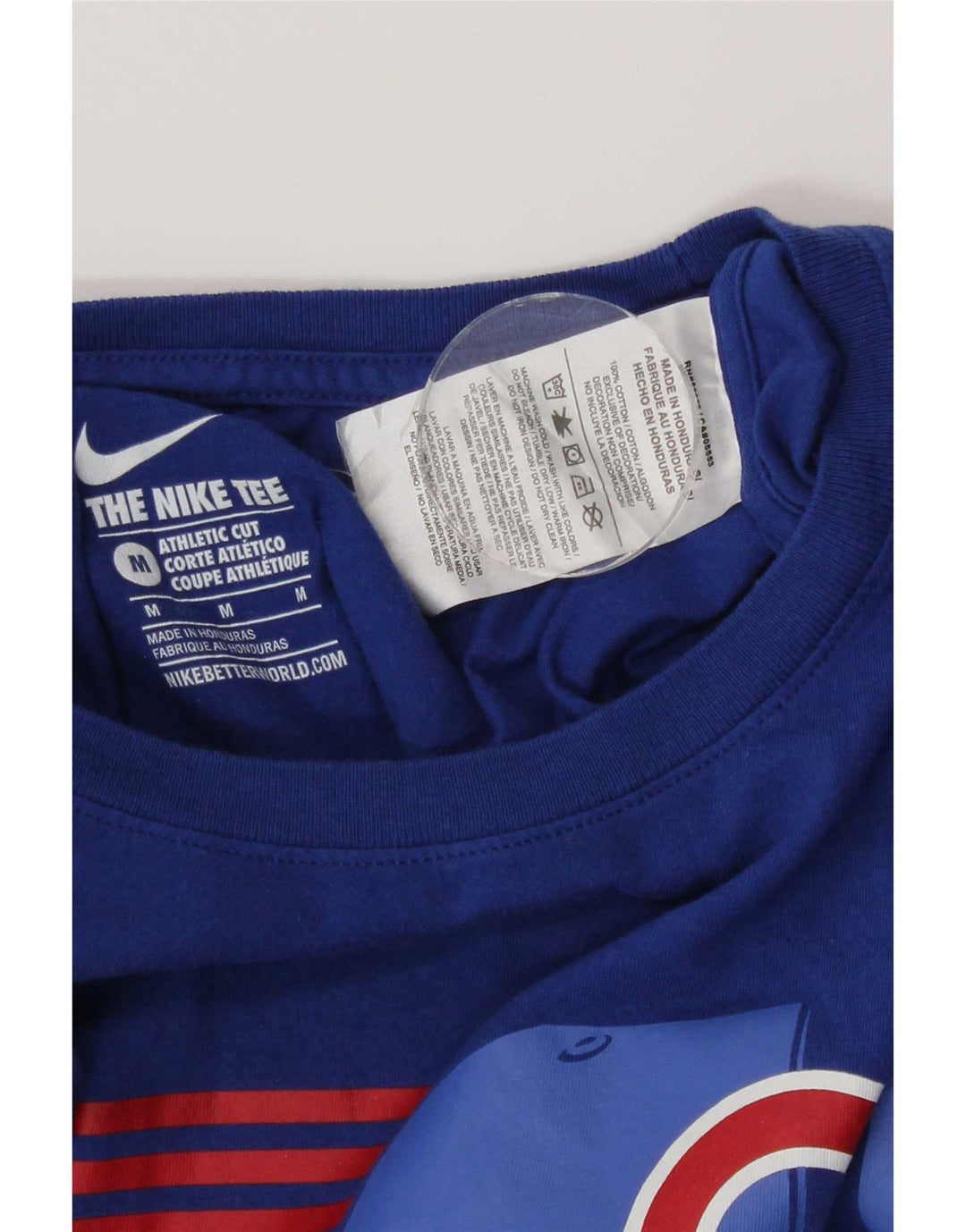 Camiseta Nike Chicago Cubs con gráfico para hombre, parte superior de algodón azul medio