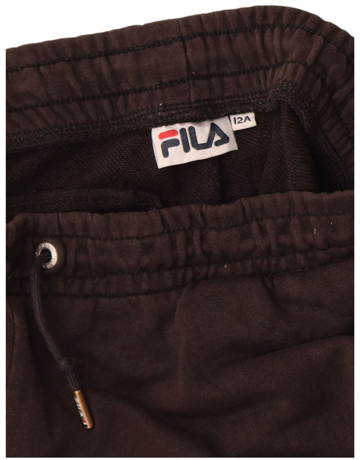 FILA Pantalones de chándal para niño Joggers 11-12 años Negro