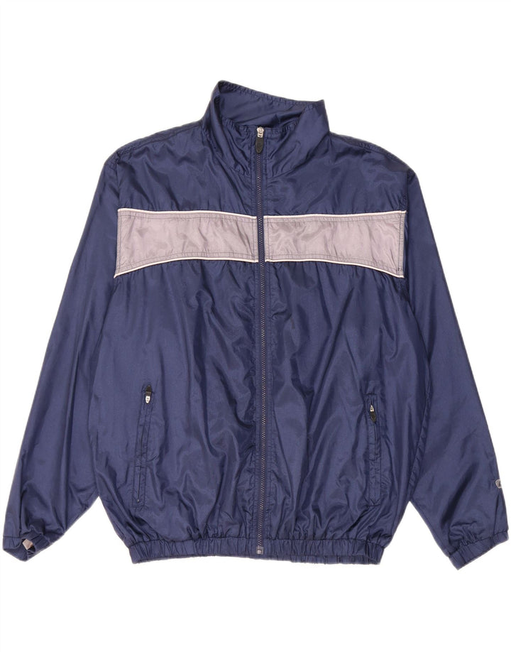ALEX Chaqueta de chándal para hombre, talla 38, mediana, azul marino, color block, poliamida
