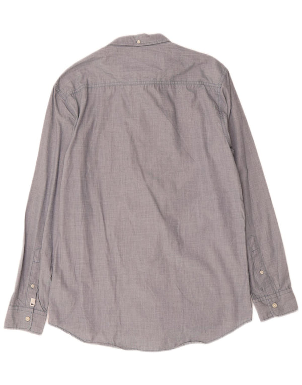 Camisa Quiksilver Hombre Modern Fit Algodón Azul Medio