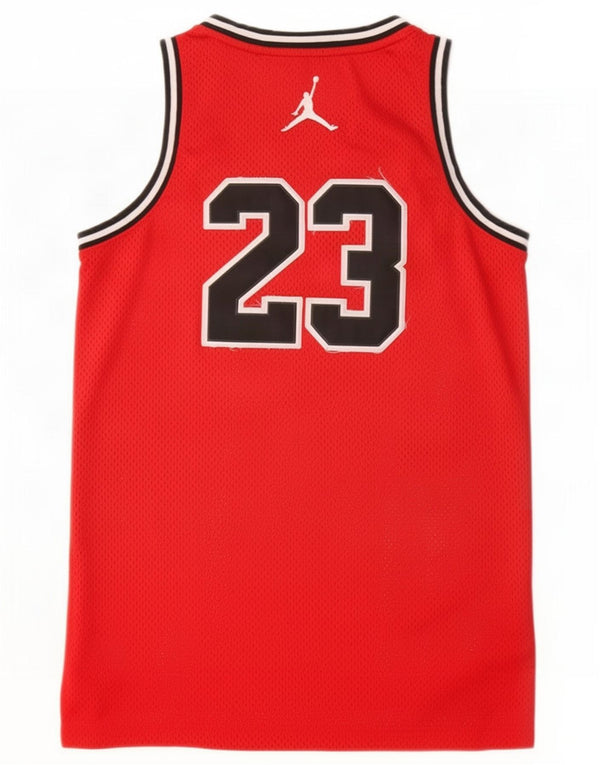 Jordan Boys Graphic Vest Top 12-13 años Grande Rojo Poliéster