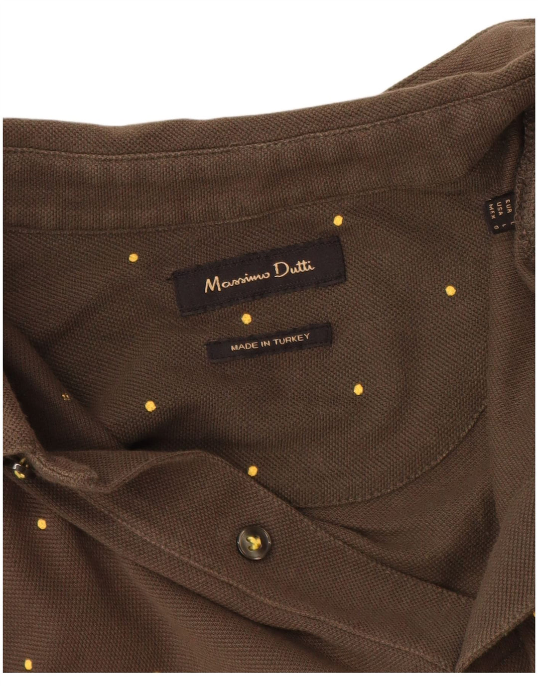 Massimo Dutti Polo Hombre Large Caqui Moteado