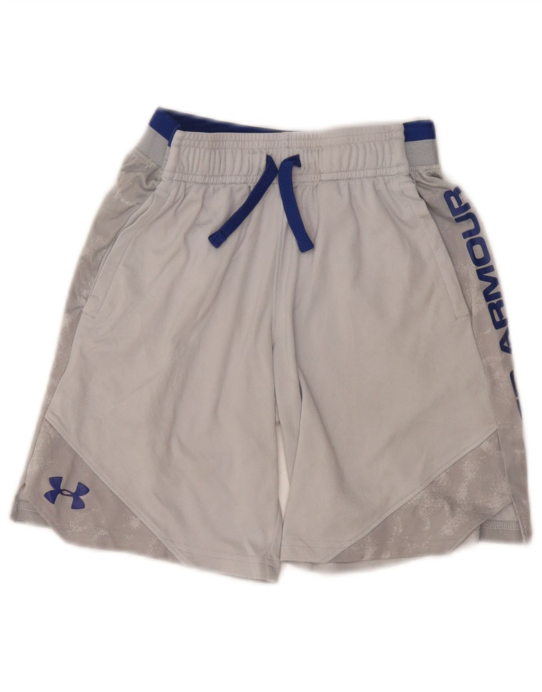 Under Armour Pantalones cortos deportivos Heat Gear para niños 7-8 años Pequeño gris Colorblock