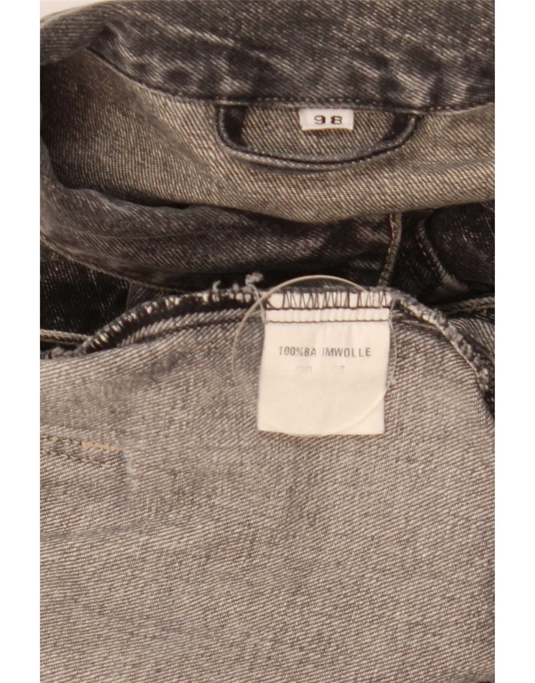 Vintage hombres chaqueta de mezclilla Reino Unido 42 XL algodón gris