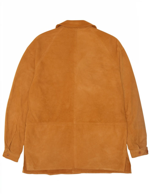 Chaqueta de ante vintage para hombre IT46 Pequeño Beige