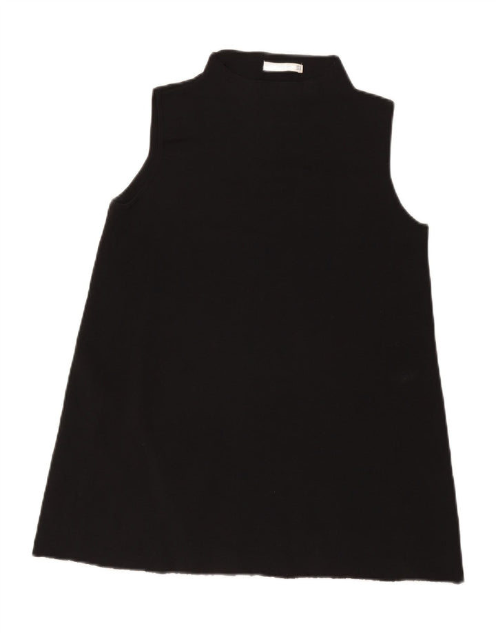 Zara Mujer Top Túnica Sin Mangas UK 42 Medium Negro