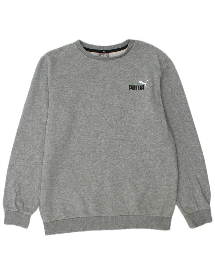 Puma Hombre Sudadera Jumper Small Gris Moteado Algodón