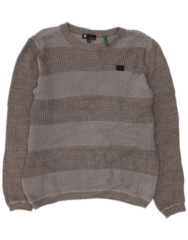 G-Star Jersey con Cuello Barco para Hombre XL Gris Colorblock Algodón