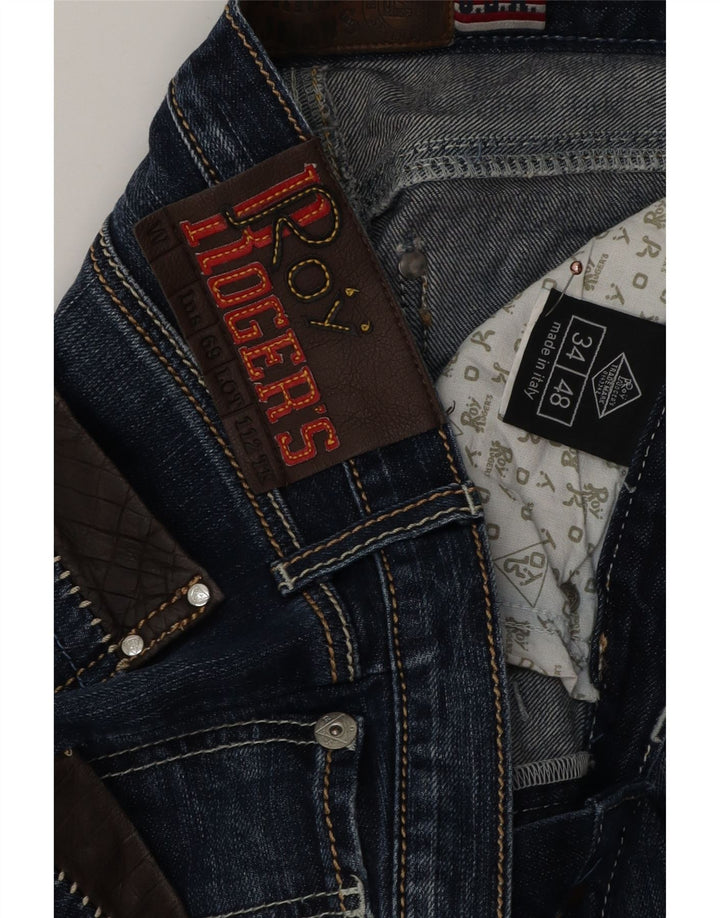 Roy Rogers Vaqueros rectos para hombre W34 L31 Algodón azul