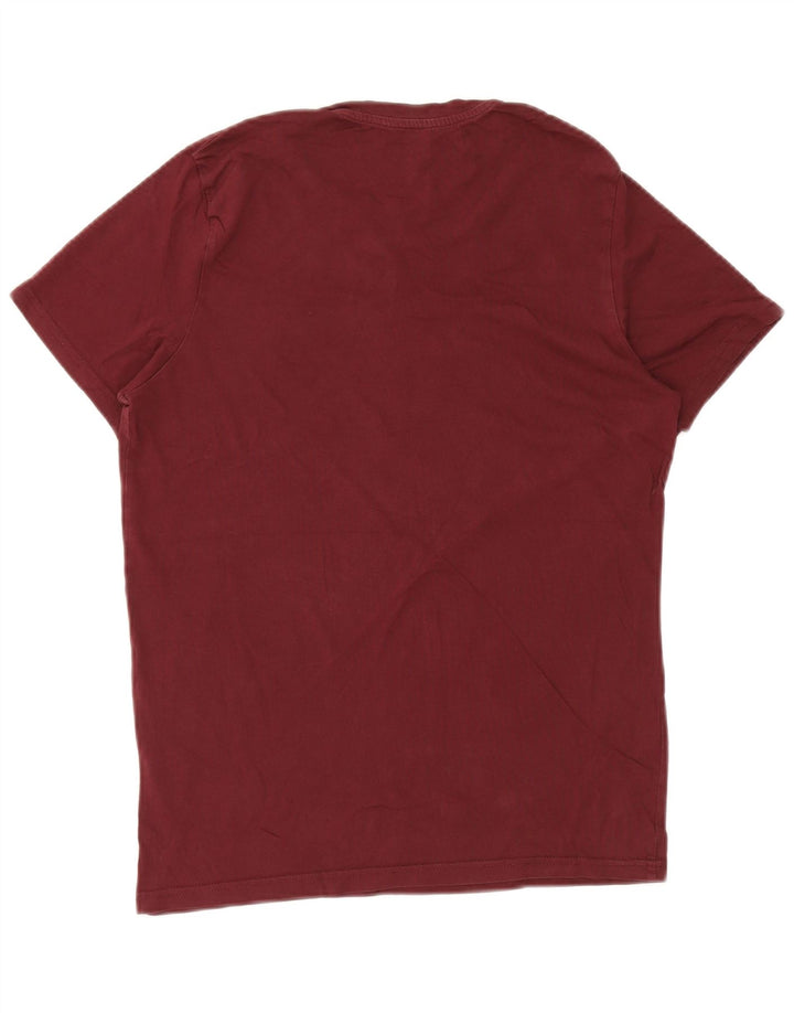 Jack & Jones Camiseta con gráfico de ajuste regular para hombre Top pequeño de algodón granate