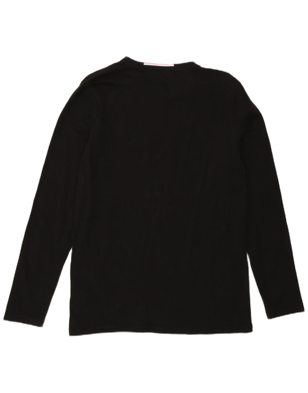 Asociación de Polo de EE. UU. Camiseta para hombre de manga larga de algodón negro grande